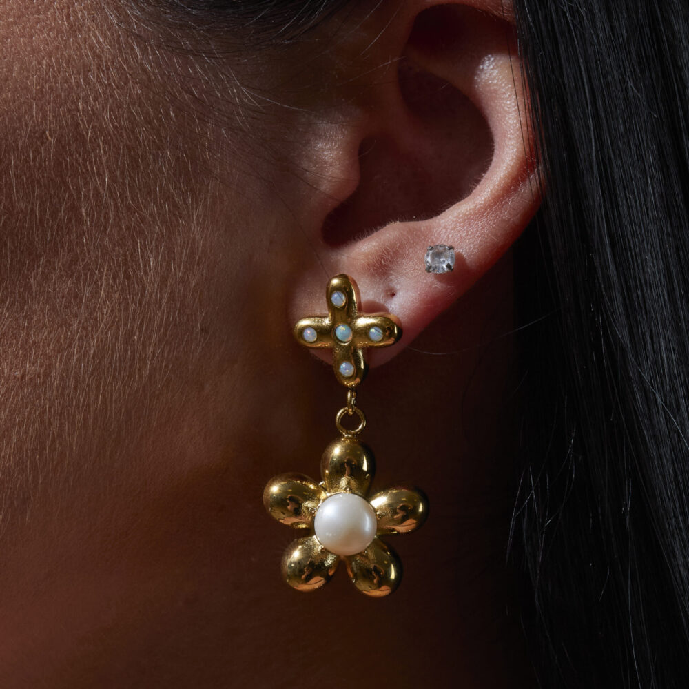 BOUCLES PEARL BLOSSOM - Or